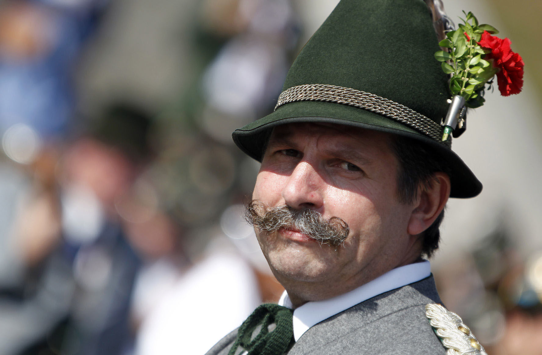 Oktoberfest man with hat and stache